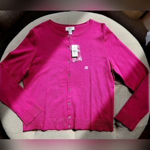 Hot Pink Loft Cardigan Sweater